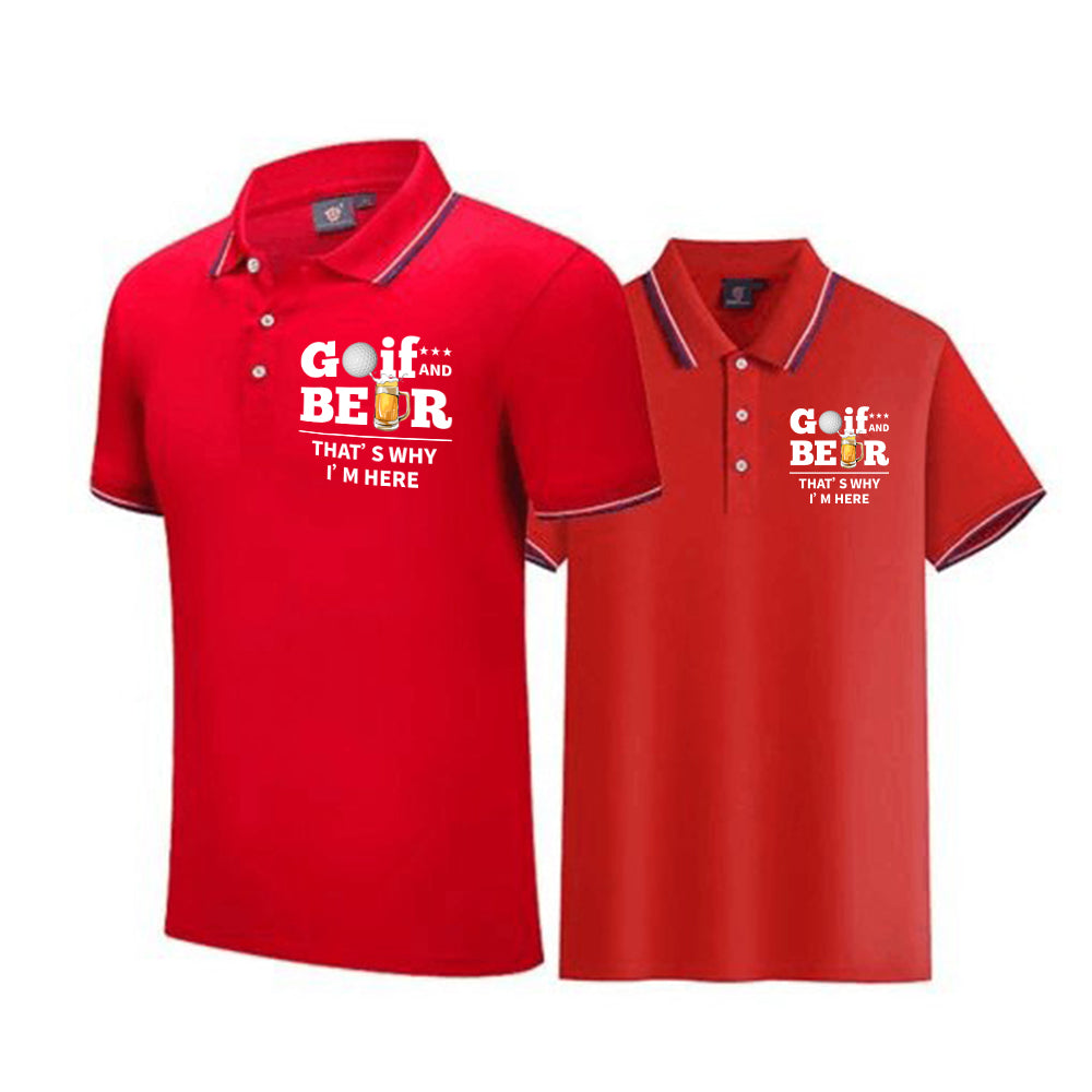 Golf And Beer Polo Shirts