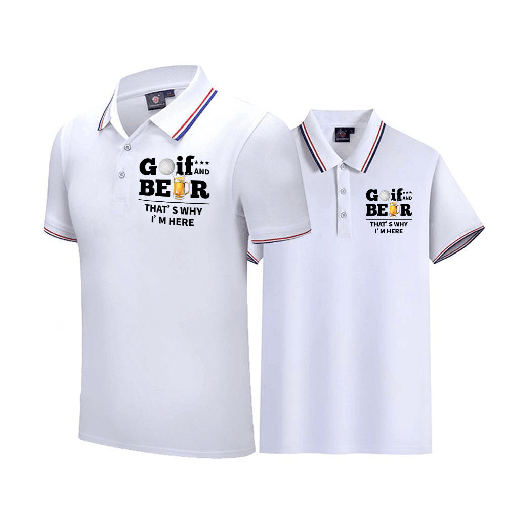 Golf And Beer Polo Shirts