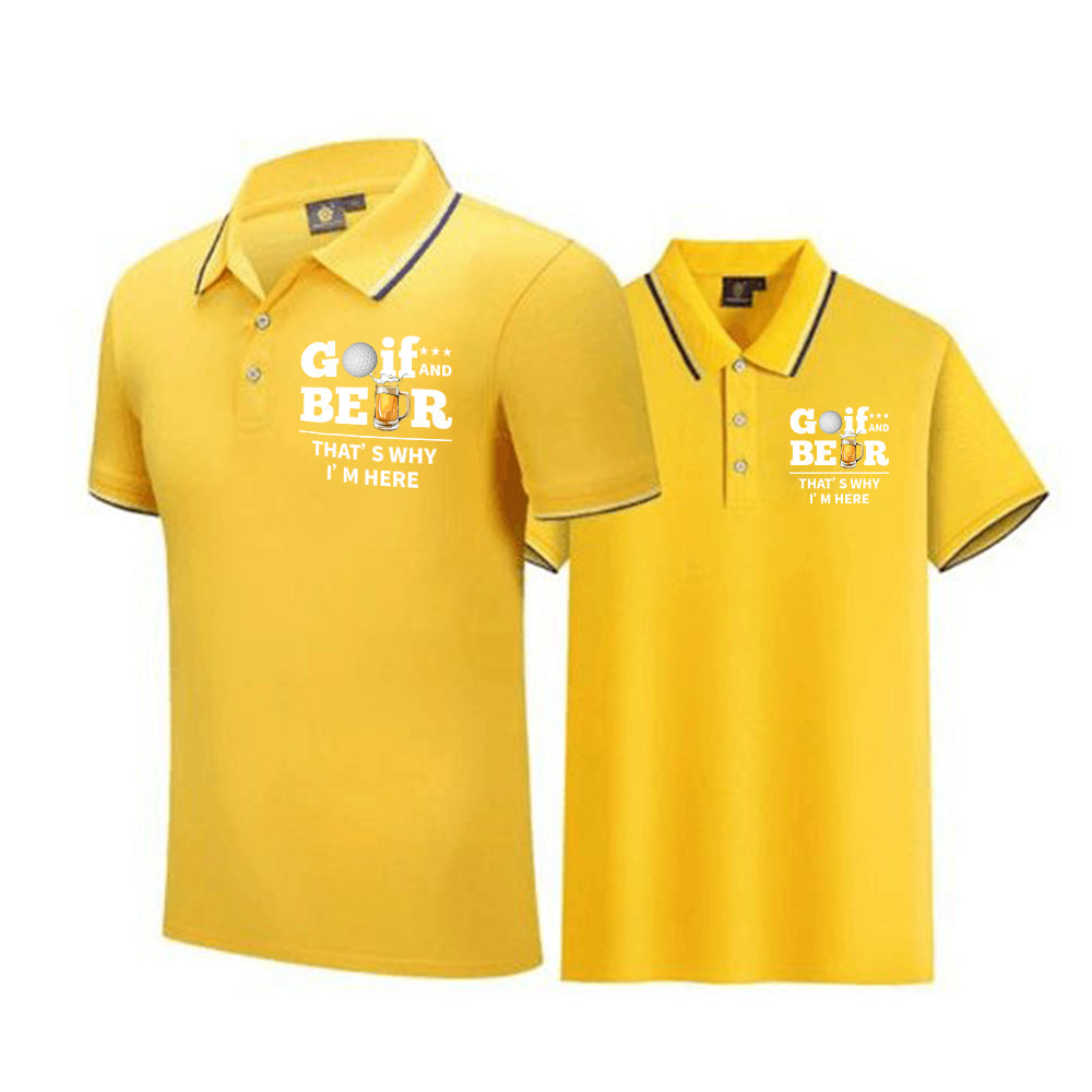 Golf And Beer Polo Shirts