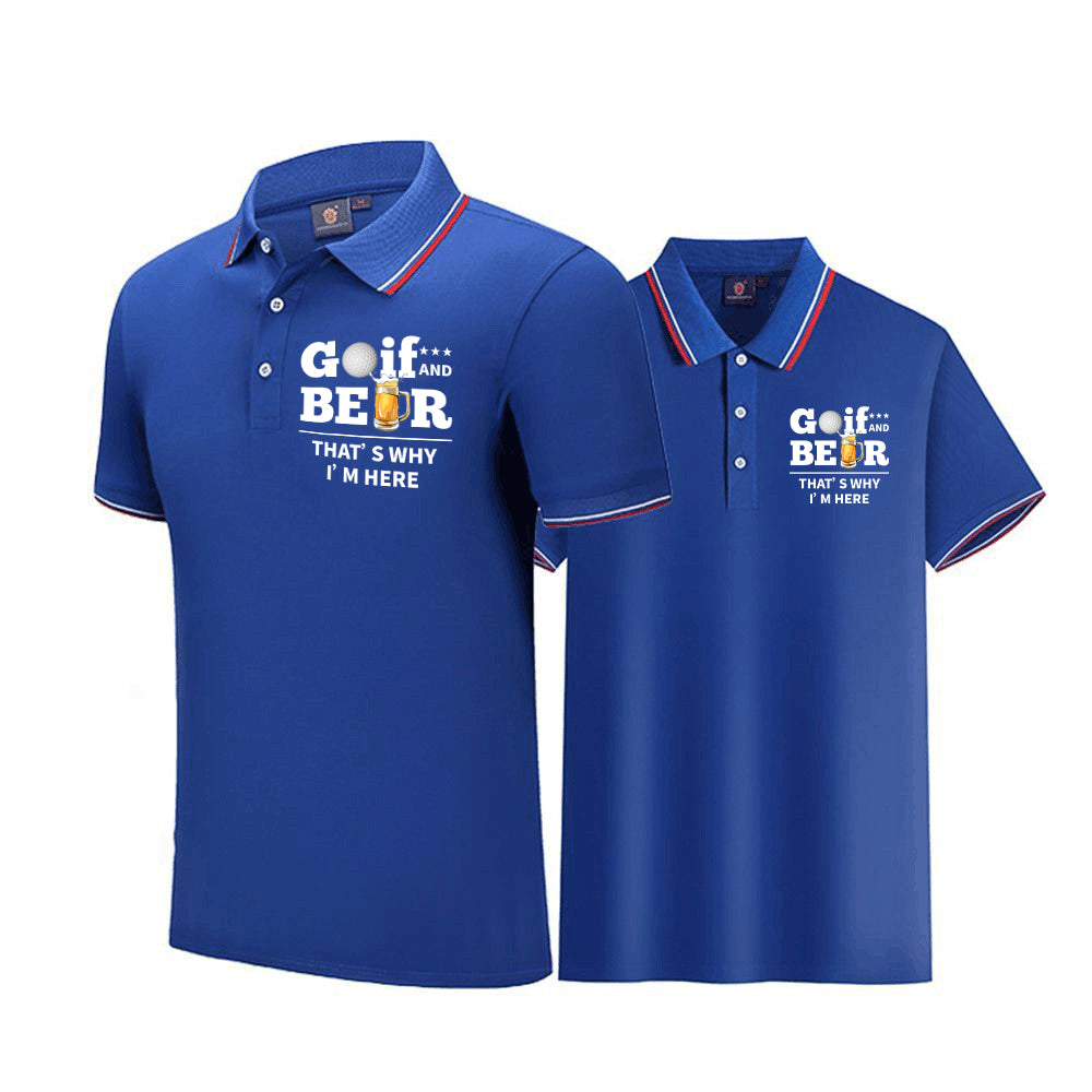 Golf And Beer Polo Shirts