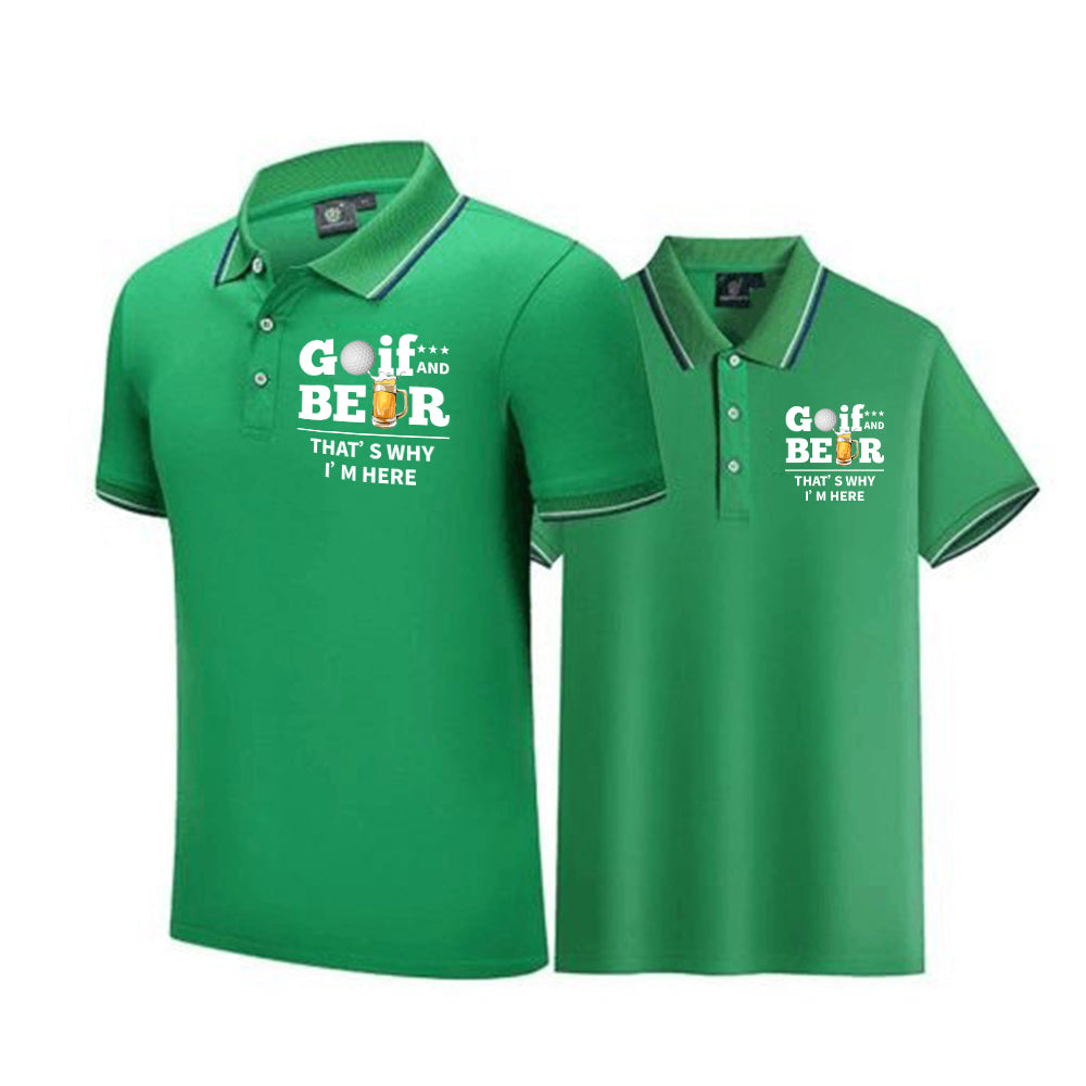 Golf And Beer Polo Shirts