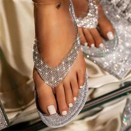 Blinged-up flip flops